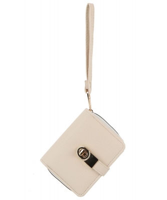 Twist Lock Flap Wallet Wrislet GLW-0140 IVORY
